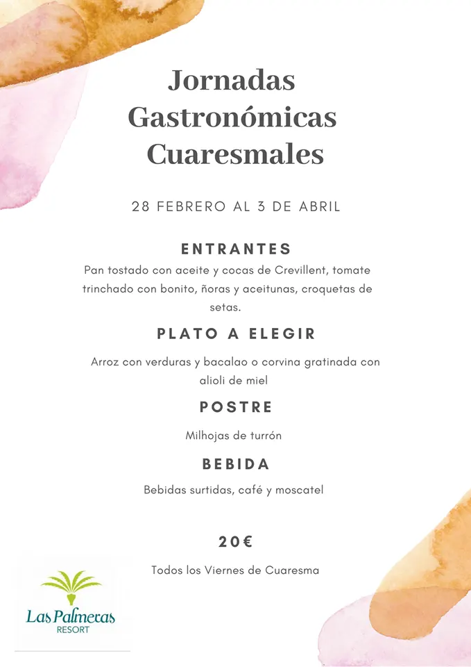 Menú jornadas gastronómicas cuaresmales